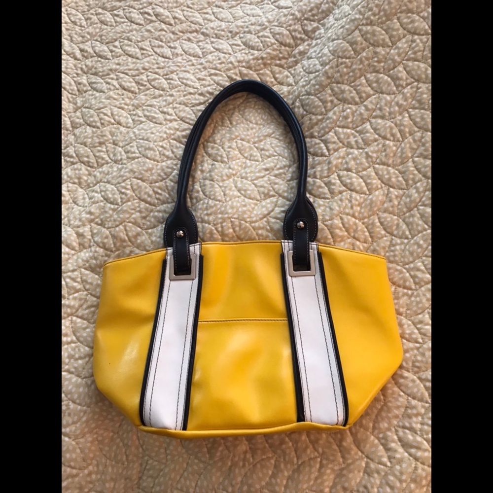 Cato Yellow w White Stripes Shoulder Bag